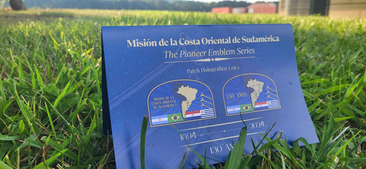 MISIÓN DE LA COSTA ORIENTAL DE SUDAMÉRICA - Emblema Celebrativo de 130 años - Patch holográfico 2 en 1 + Card histórico-informativo