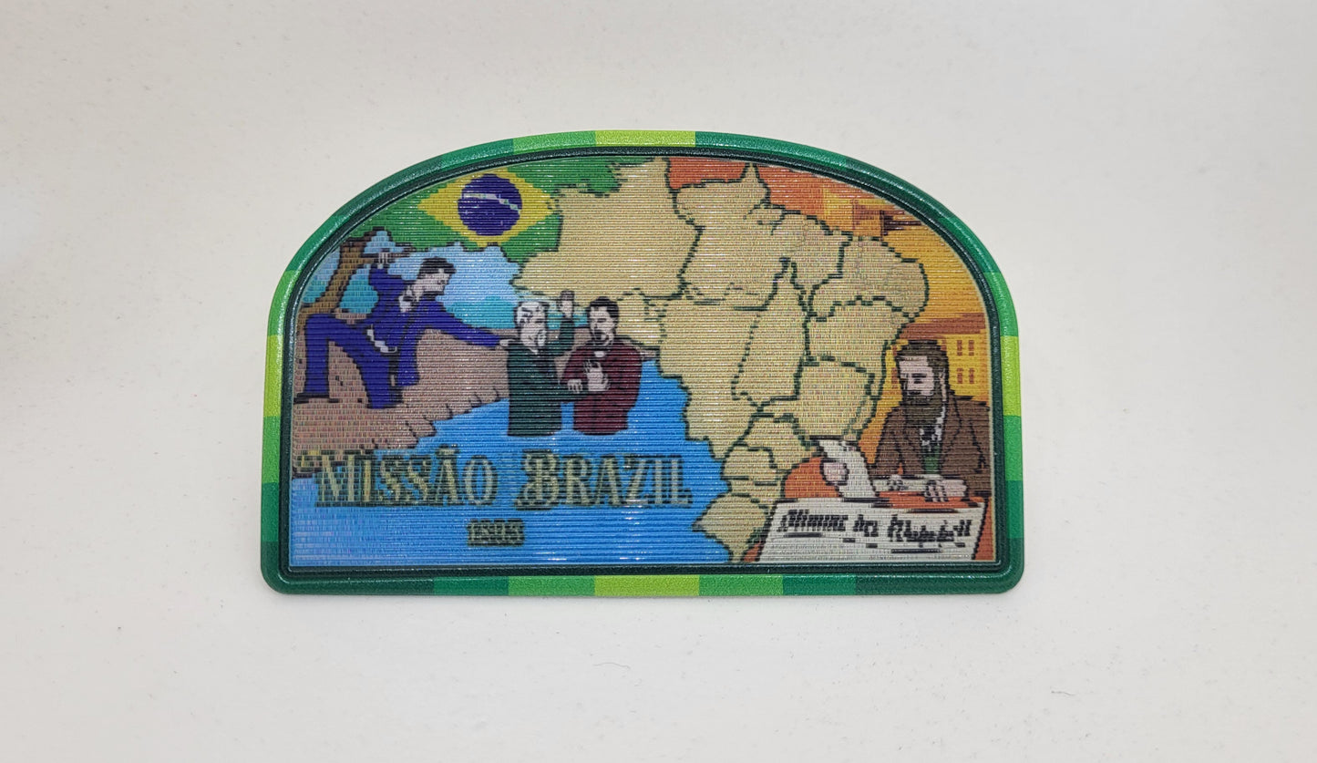 MISSÃO BRAZIL - Emblema Celebrativo de 130 anos - Patch holográfico 2 em 1 + Card histórico-informativo